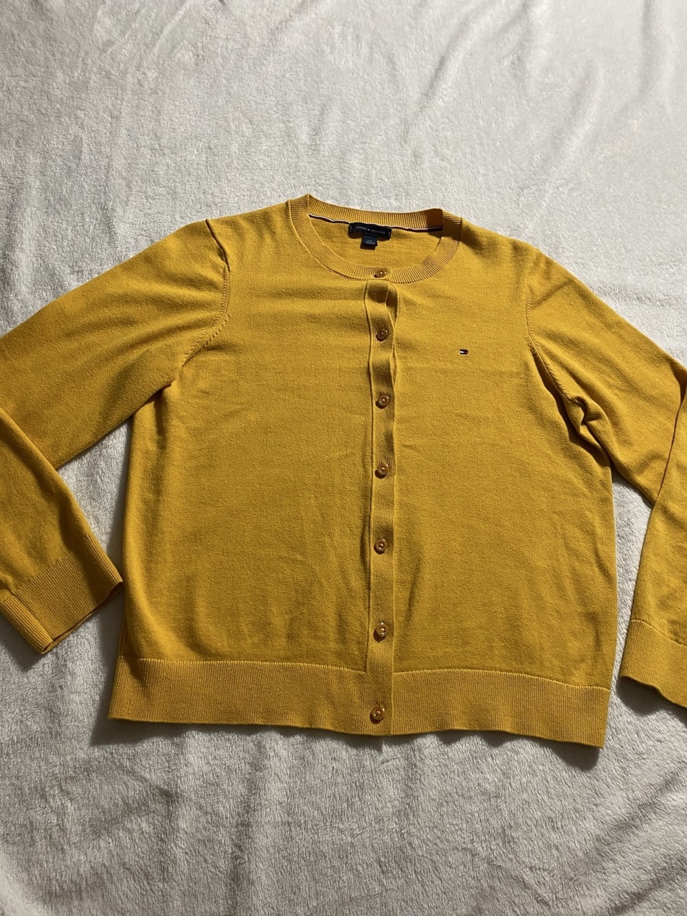 Tommy Hilfiger Cardigan in Yellow Size Medium Like New